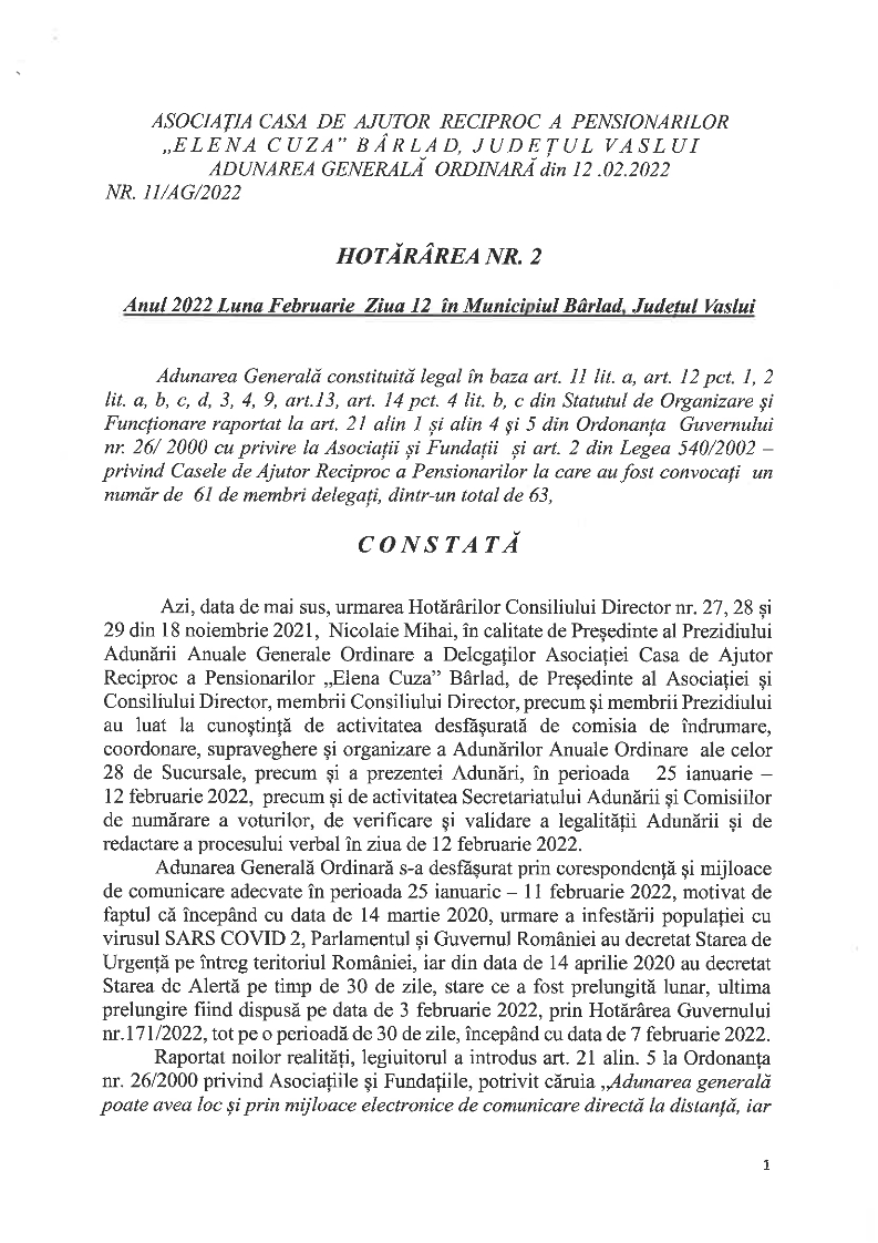 Hot?rârea nr. 2