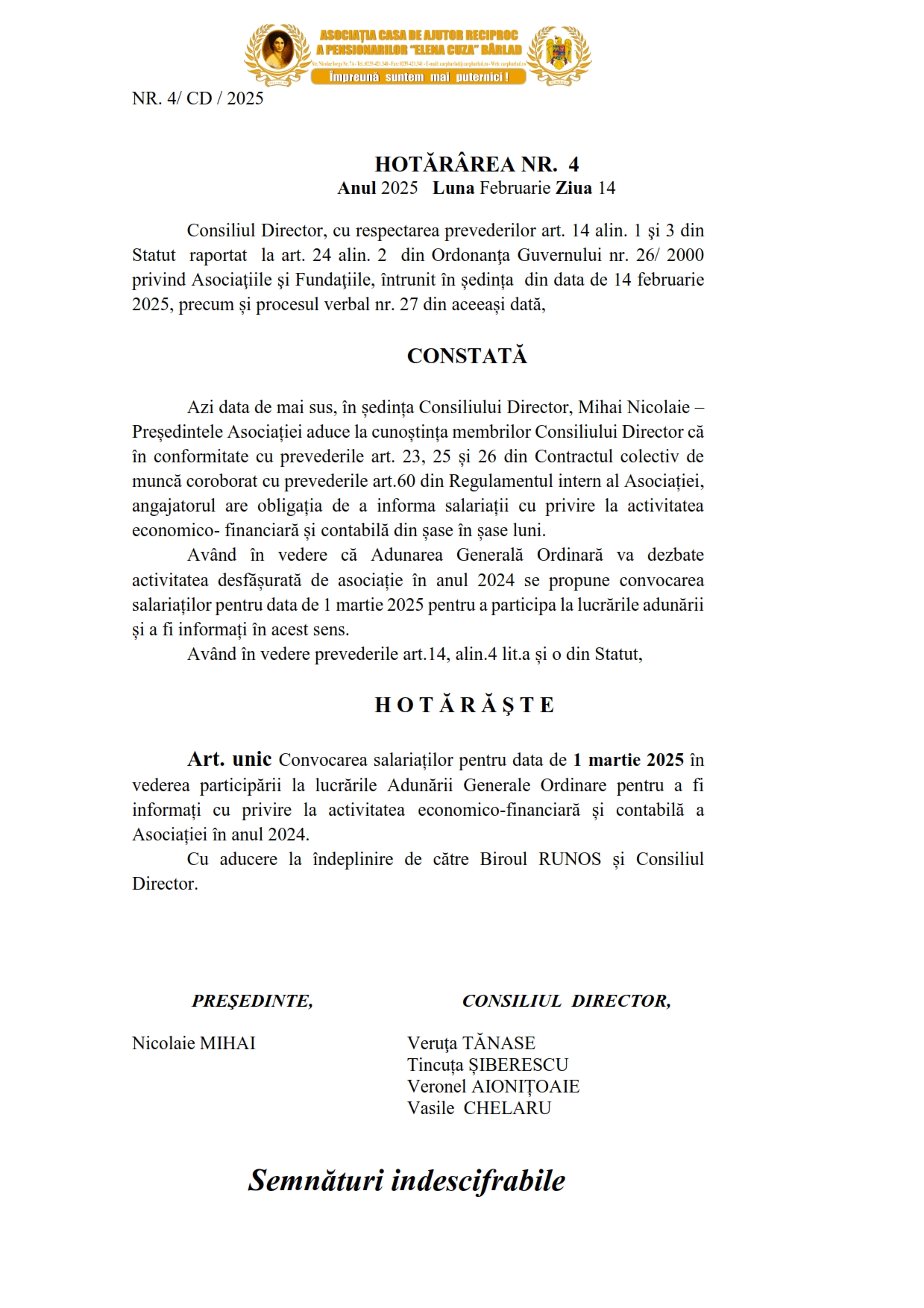 Adunarea Generala Ordinara